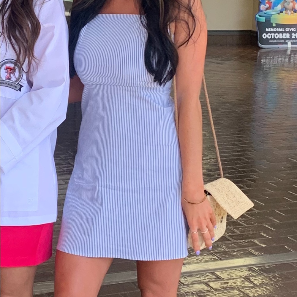 Pin stripe mini dress